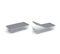 Keter Conteneurs W box, dessous de lit l, avec roues, 74 x 37 x 16,5 cm, gris