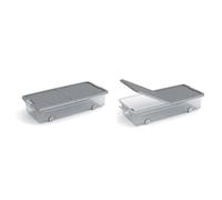 Keter Conteneurs W box, dessous de lit l, avec roues, 74 x 37 x 16,5 cm, gris