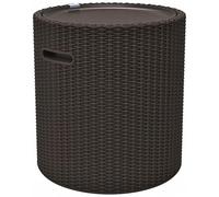 KETER COOL STOOL Tabouret avec poignées, 43,7 x 43,7 x 44,3 cm, marron 17200045