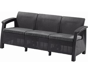 KETER CORFU LOVE SEAT MAX Canapé de jardin, 182 x 70 x 79cm, graphite/gris 1719