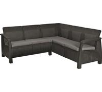KETER CORFU RELAX Canapé de jardin, 190 x 190 x 79 cm, graphite/gris 17208435