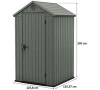KETER DARWIN 4 x 4 Abri de jardin, 125,8 x 116,37 x 205 cm, vert 17212741