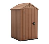 Keter Darwin 4x4 abri de jardin en résine marron 123,8 x 117 x 205,1 cm (259006)