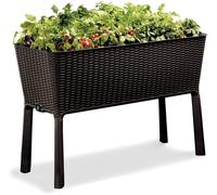 KETER EASY GROW 120L Jardiniere, rotin, marron 17194592