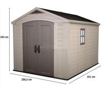 KETER FACTOR 8 x 11 Abri de jardin, 256,5 x 331,5 x 243 cm 17197917