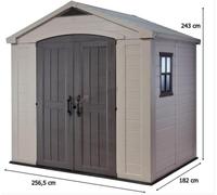 KETER FACTOR 8 x 6 Abri de jardin, 256,5 x 182 x 243 cm 17197897