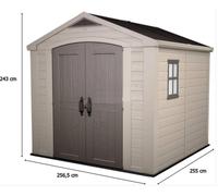 KETER FACTOR 8 x 8 Abri de jardin, 256,5 x 255 x 243 cm 17197916