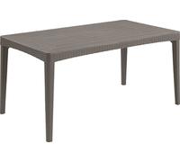 KETER GIRONA Table de jardin rezolith/osier rond 160 x 90 x 74 cm, cappuccino 17204645