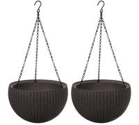 Keter Hanging Sphere Planter - Lot de 2, marron, 35 cm