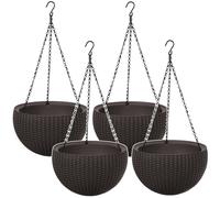 Keter Hanging Sphere Planter - Lot de 4 Marron Ø35 cm 8,6 L