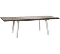 KETER HARMONY Table a rallonge, 162 x 100 x 74 cm, blanc/cappuccino 17202278