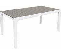 KETER HARMONY Table de jardin, 160 x 90 x 74 cm, blanc/gris 17201231