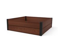 Keter - Jardinière Maple Square de Sol avec Effet Bois 106 x 106 x 32
