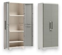 Keter Linear Wood outdoor 2 portes verrouillables en résine effet bois avec cadenas