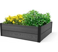 Keter Bac de plantation surélevé MAPLE SQUARE 106 x 106 x 32 cm Gris