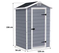 KETER MANOR 4 x 3 Abri de jardin, 128 x 94 x 196 cm 17192190