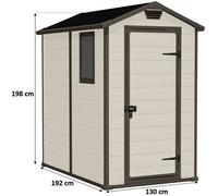 KETER MANOR 4 x 6 Abri de jardin, 130 x 192 x 198 cm, beige 17197126