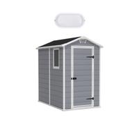 Keter Manor 4x6 abri de jardin + plafonnier LED inclus (230447-WO744)