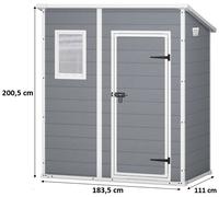 KETER MANOR PENT 6 x 4 Abri de jardin 183,5 x 111 x 200,5 cm 17199514