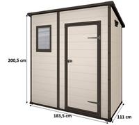 KETER MANOR PENT 6 x 4 Abri de jardin, 183,5 x 111 x 200,5 cm, beige 17199514