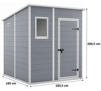 Keter Abri de jardin Manor Pent 183,5 x 185 x 200,5 cm Gris 17208243