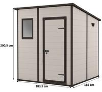 KETER MANOR PENT 6 x 6 Abri de jardin, 183,5 x 185 x 200,5 cm, beige 17208243