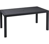 Table de jardin Melody - 160x94x74cm en résine gris anthracite - KETER