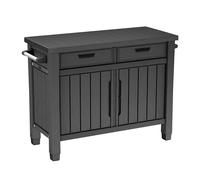 Keter Meuble Barbecue Unity XL, idéal comme Support pour la préparation du Barbecue, 134 x 51,7 x 90 cm, Graphite