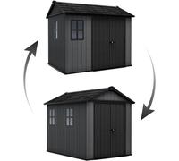 KETER NEWTON PLUS WIDE 9 x 7,5 Abri de jardin, 230 x 287 x 246 cm, gris 17212879