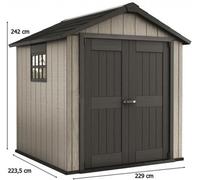 KETER OAKLAND 757 Abri de jardin, 229 x 223 x 242 cm, gris/anthrazite 17201310