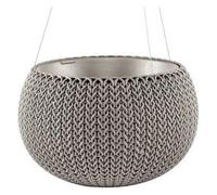 Keter, Pot de fleurs, Flowerpot COZIES KNIT - S - marron (28 x 28 x 18 cm)