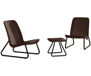 KETER RIO PATIO Salon de jardin 3 pcs, marron 17197637