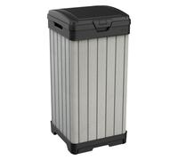 Keter Rocford poubelle extérieure 125 L en plastique gris 41 x 41 x 87,4 cm (236996)