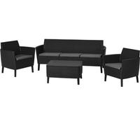 KETER Salemo 3 Seater Garden Furniture Set Graphite 236634