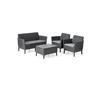 Keter Salemo Salon de Jardin 2 Places, Gris Anthracite Gris
