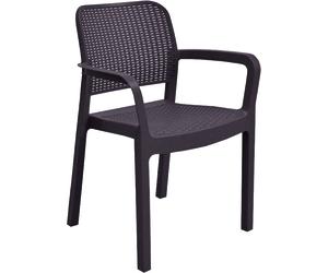 KETER SAMANNA Chaise empilable, 53 x 58 x 83 cm, marron 17199558