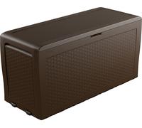 Keter Samoa Rotin Coffre de jardin 270L marron Coffre de rangement