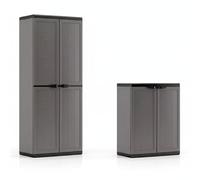 Keter Set Jolly Armoire haut + bas Gris