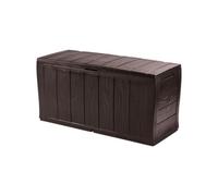 Keter Sherwood coffre de jardin 270 L en résine aspect bois marron 117 x 45 x 57,5 cm (230403)