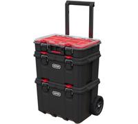 Keter Système de rangement d’outils 3-en-1 - collection Stack n roll - Noir