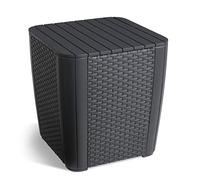 Keter Table d appoint de jardin Luzon Osier plat Graphite