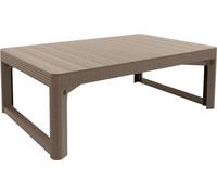 ALLIBERT LYON RATTAN Table de jardin, 116 x 71x 40/65 cm, cappuccino 17205429