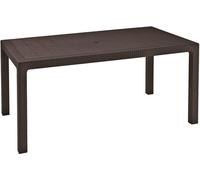 KETER Table de salle à manger Melody - 161 x 95 x 75 cm - Marron