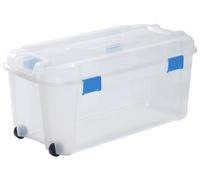KETER | Totem 80L Avec 2 Roulettes, Transparent, totem, 79,5x39,5x37,1 cm