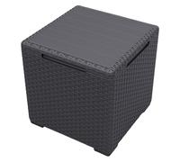 Keter Table de jardin VIGO – Table de rangement 37 x 37 x 37 cm, graphite