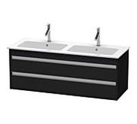 Ketho Duravit vasque KT643201616 127x47,5x48cm, 2 tiroirs, suspendu, chêne noir