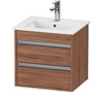 Ketho Duravit vasque KT644407979 50x41,2x48cm, 2 tiroirs, suspendu, noyer naturel