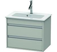 Duravit Bâti-support lavabo suspendu Ketho KT645200707 600x480x385mm, 2 tiroirs, gris béton