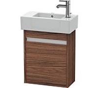 Ketho Duravit vasque KT6629R2121 45x22,5x55cm, suspendu, porte à droite, noyer foncé