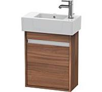 Duravit Ketho bâti-support de lavabo suspendu, 450x550x225 mm, 1 porte, charnières à gauche, pour lave-mains Vero 070350, KT6629R7979, Couleur: Décor noyer naturel